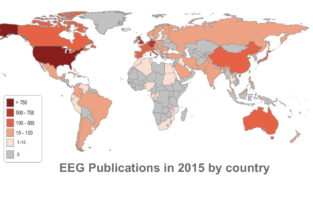 EEG publications by country