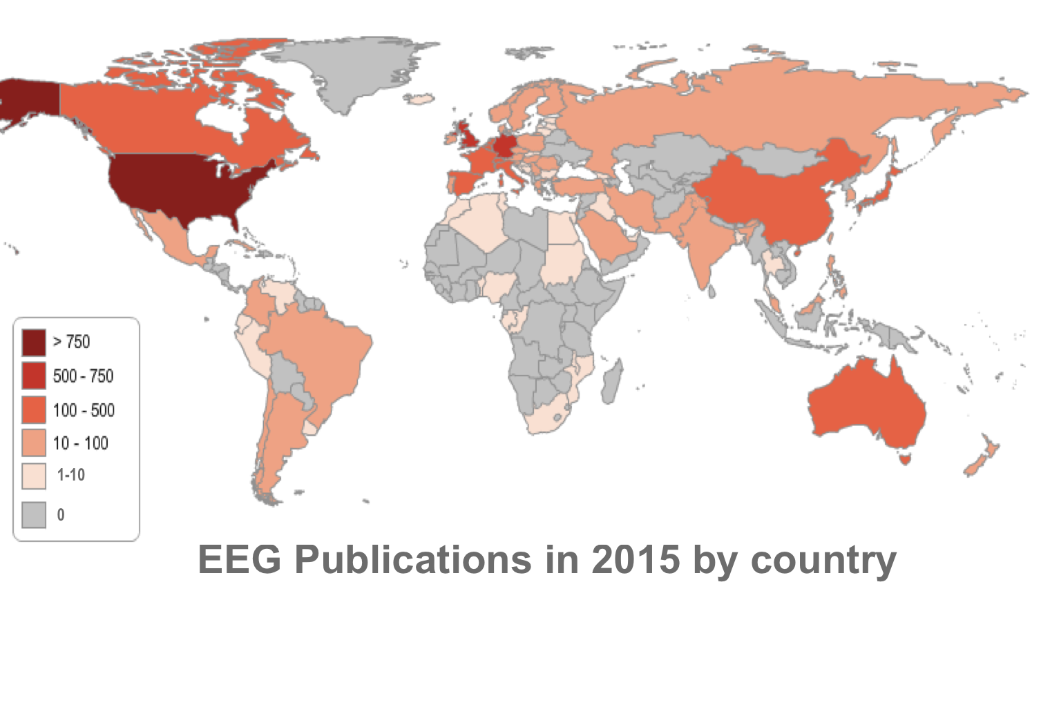 EEG and FMRI Publications by Country